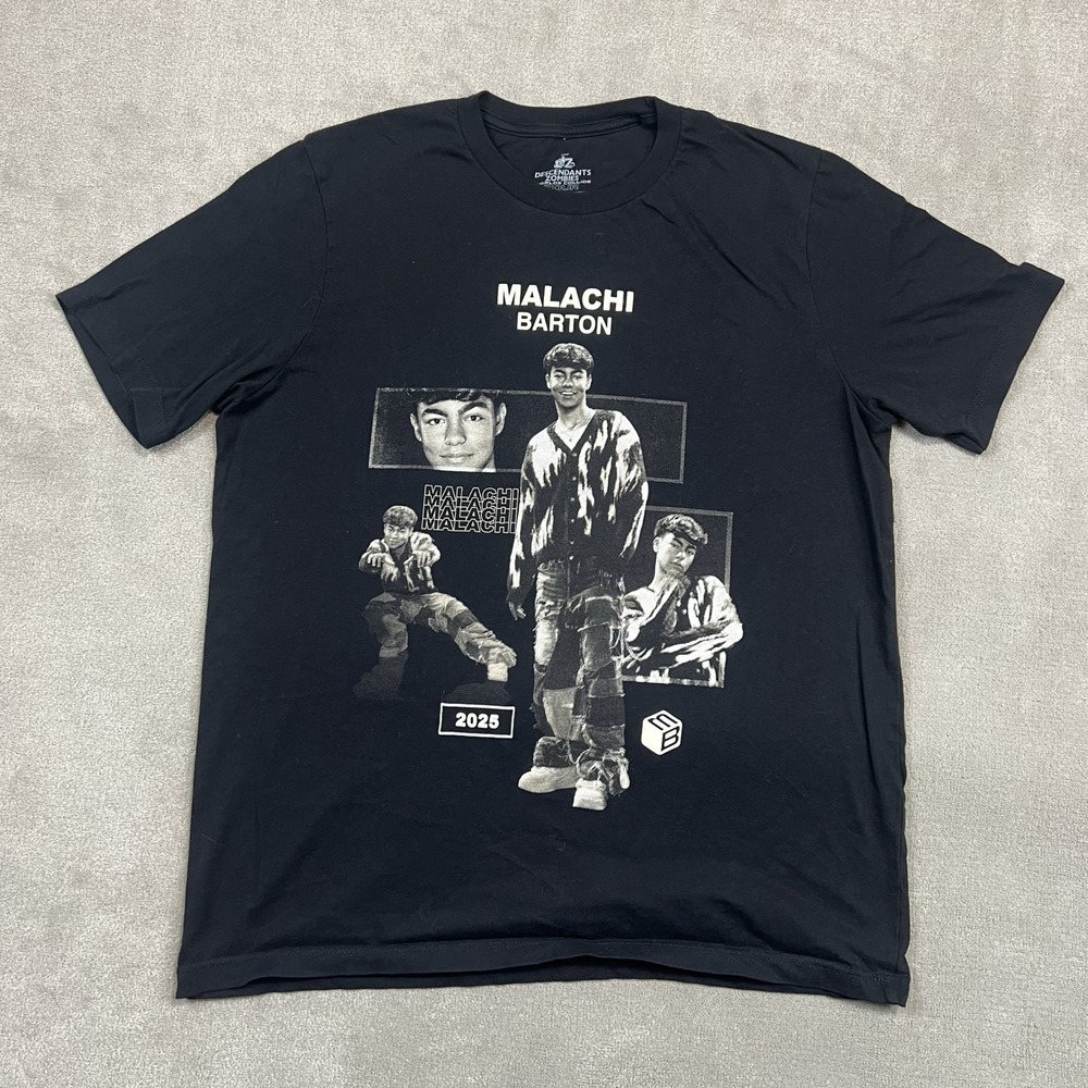 Disney T-Shirt Mens XL Black Descendants Zombies Worlds Collide Tour 2025